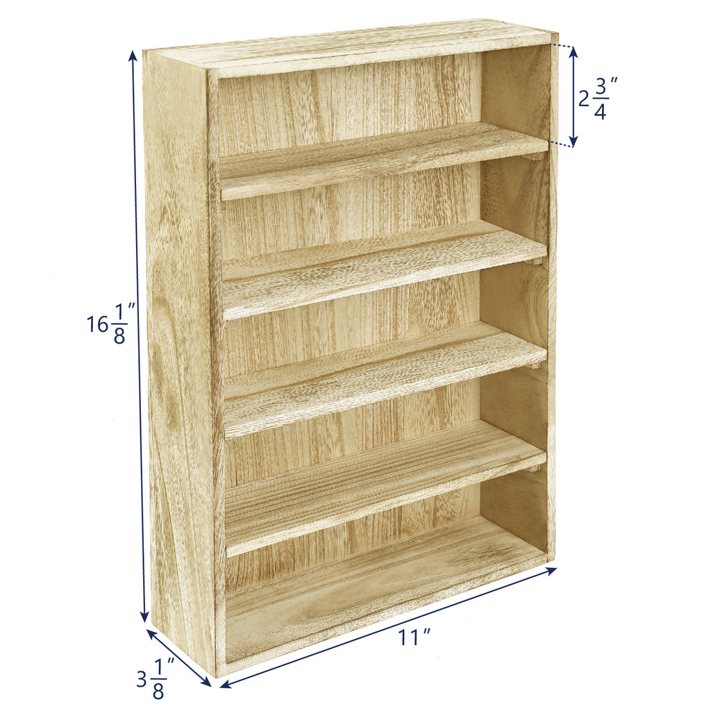 wooden shelf rack