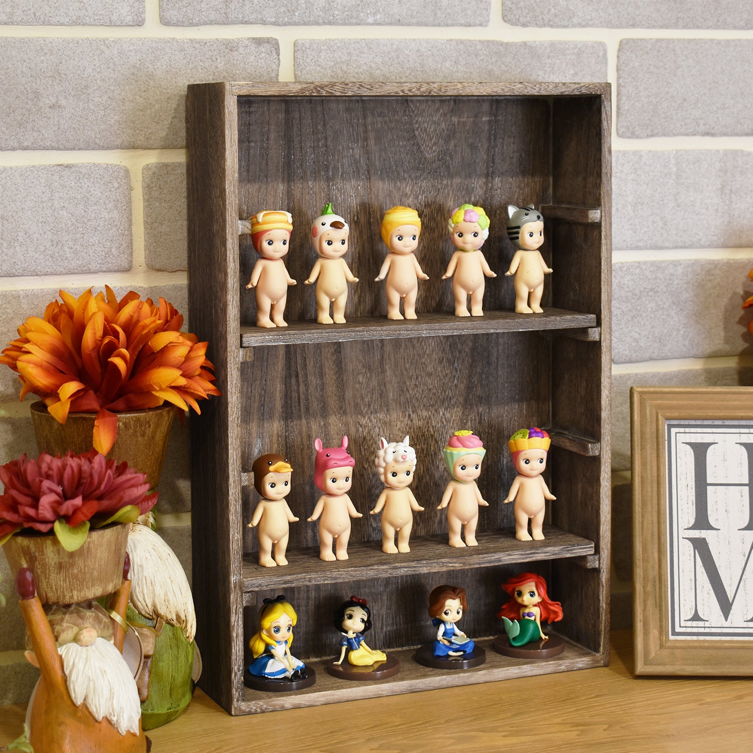 Ikee Design Wall-Mounted or Freestanding Wooden display 5-Shelf Rack