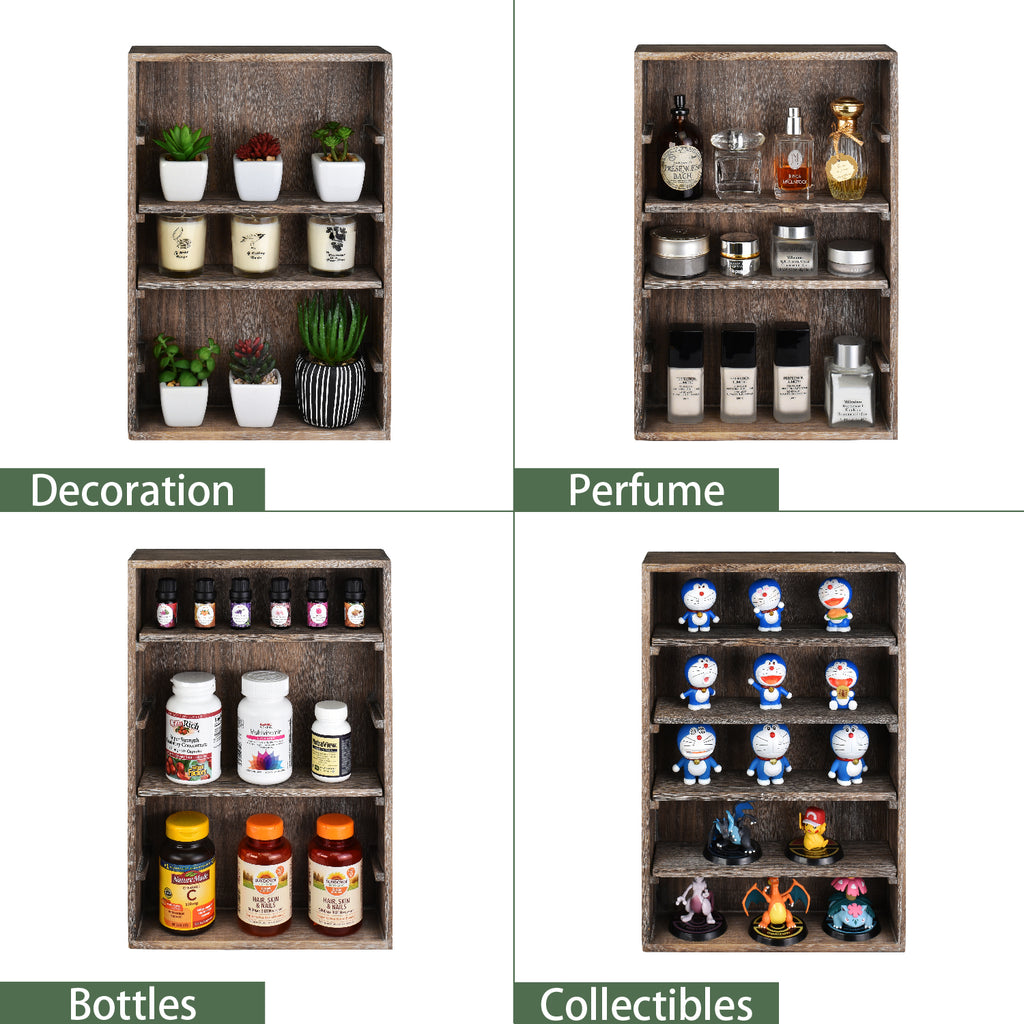 Ikee Design® Wall-Mounted or Freestanding Wooden 5-Shelf Rack