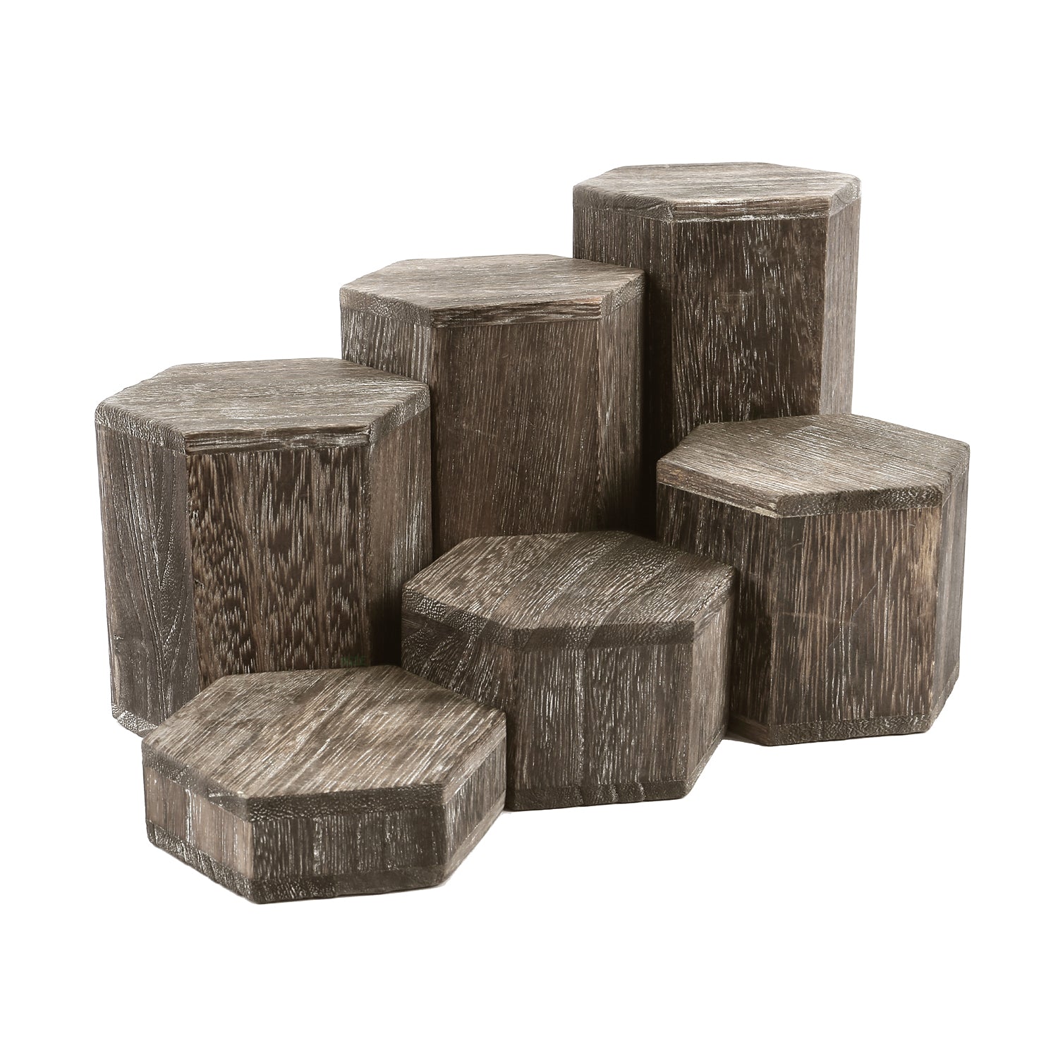 Ikee Design® Wooden 6 Pcs Hexagon Risers for Jewelry Accessories