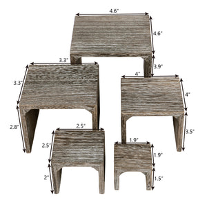 Ikee Design® 5 display risers in leveling heights