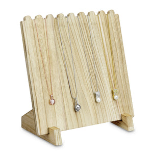 Ikee Design® Wooden Plank Necklace Jewelry Display Stand for 8 Necklaces