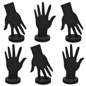 Ikee Design® 6 Pcs Set Wooden Hand Form Jewelry Display Bracelet Ring Stand Holder