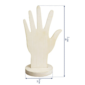 Ikee Design® 6 Pcs Set Wooden Hand Form Jewelry Display Bracelet Ring Stand Holder