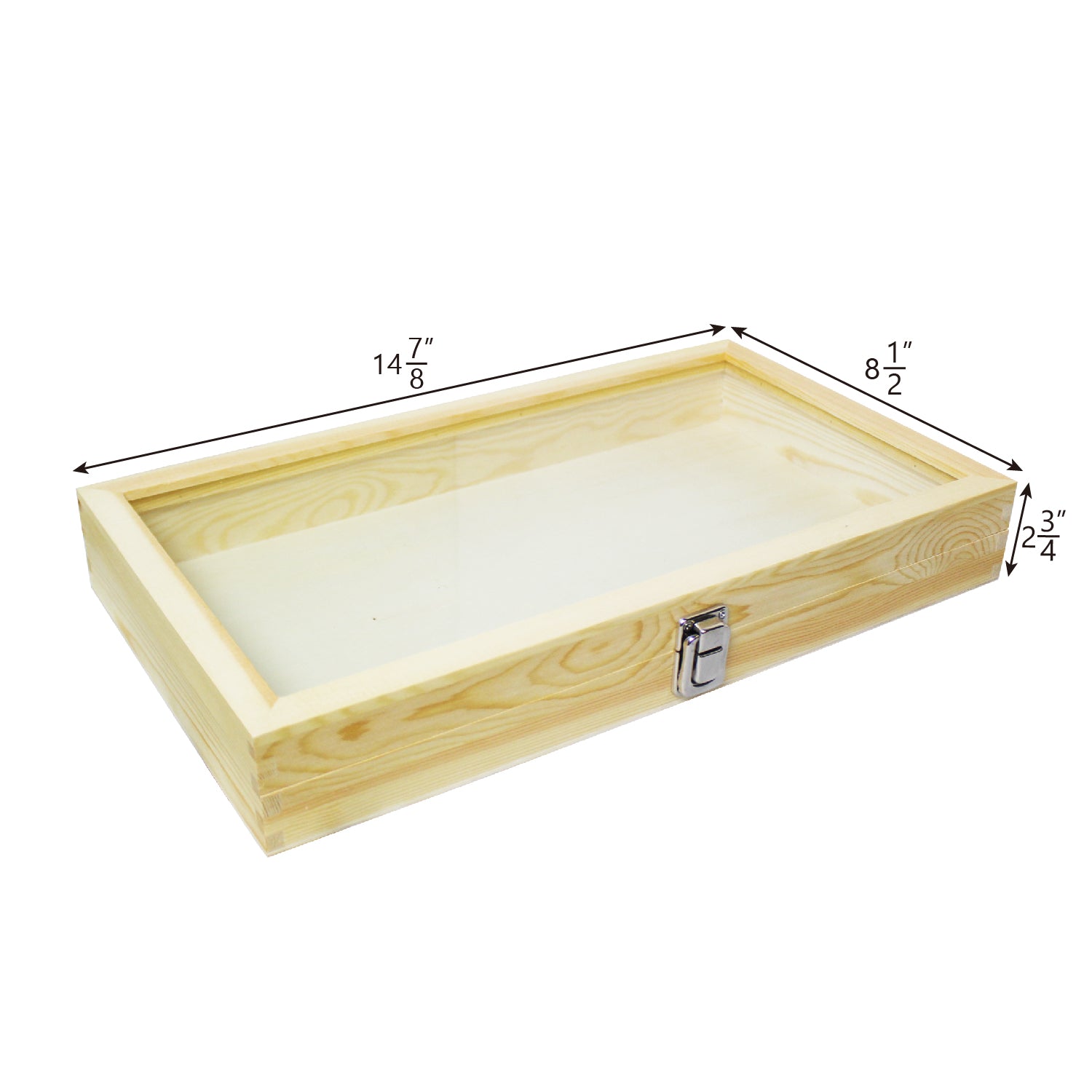 Ikee Design® Wooden Storage Case with Tempered Glass View Top