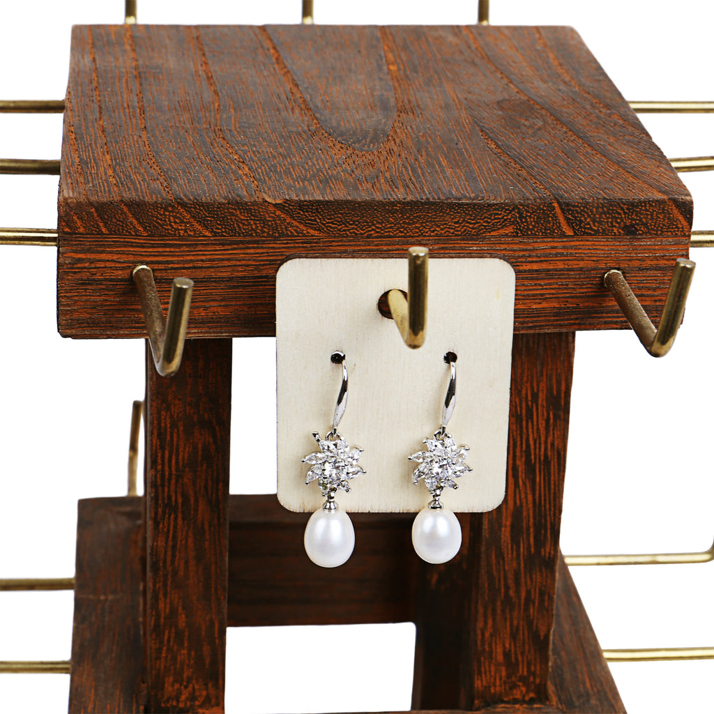 Ikee Design® Natural Wood Rotating 36 Hooks Jewelry Tower