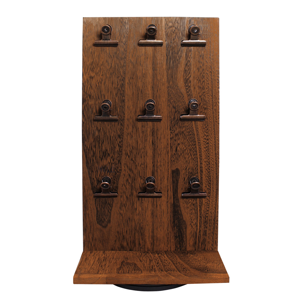 Ikee Design® Rotating Wooden Two-Sided Display Stand with Clips