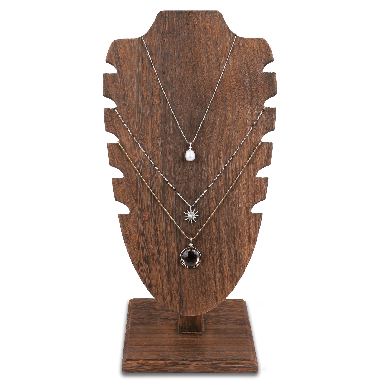 Ikee Design® Freestanding Necklace Easel Display Stand Holder Multiple Necklace Bust, Adjustable Slope Jewelry Showcase Stand