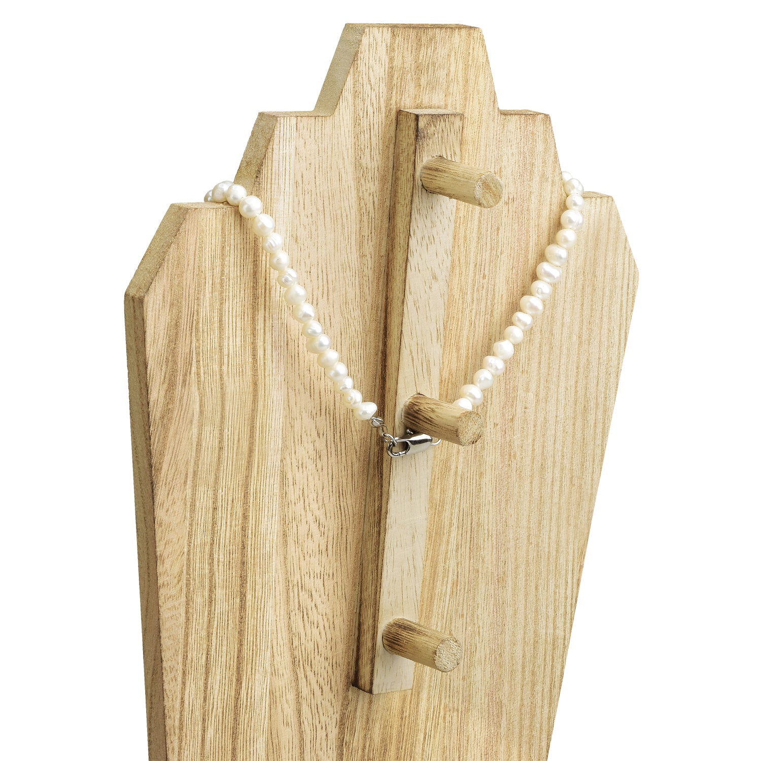 Ikee Design® Wooden Multi-Necklace Display Stand - Holds Multiple Necklaces