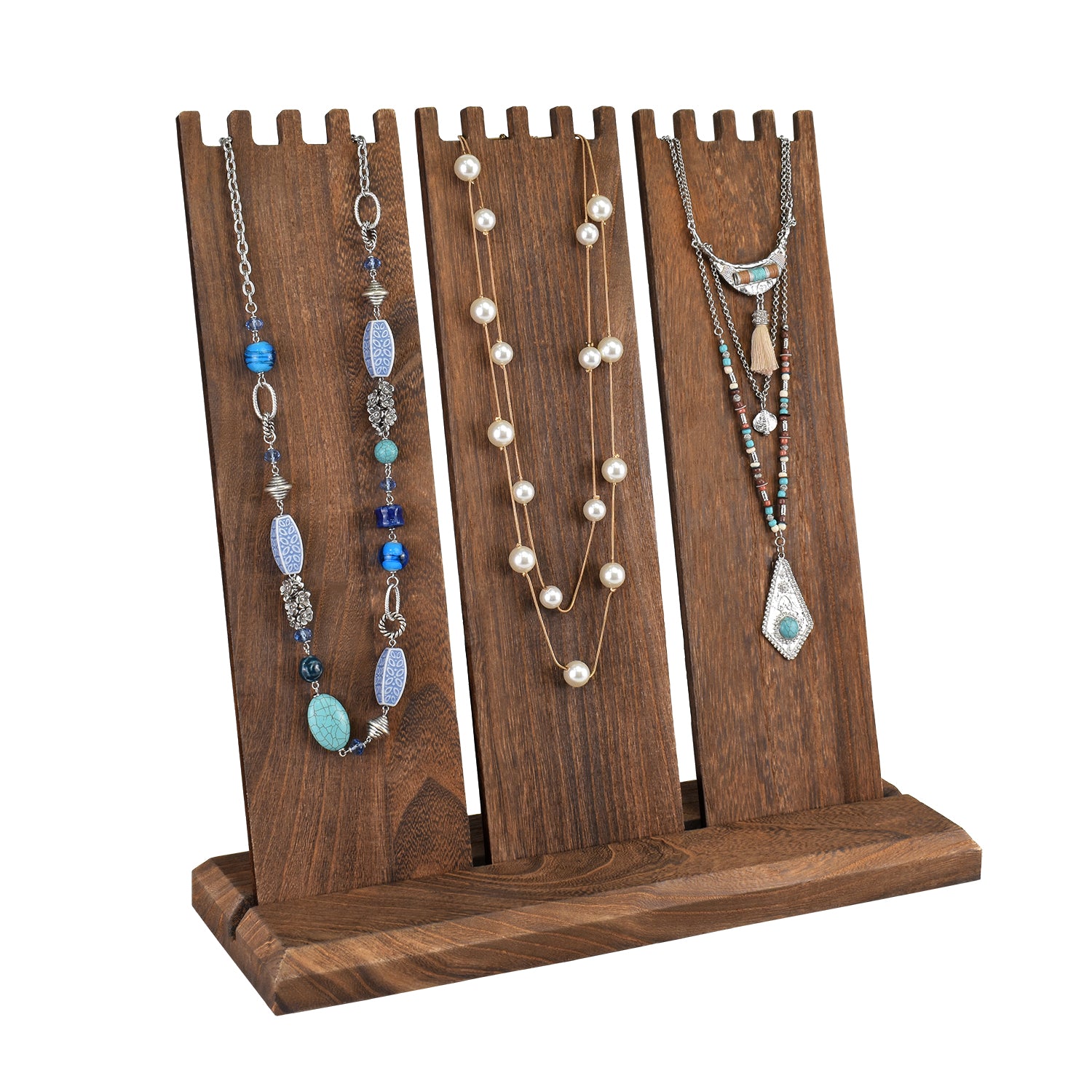 Wood on sale necklace display
