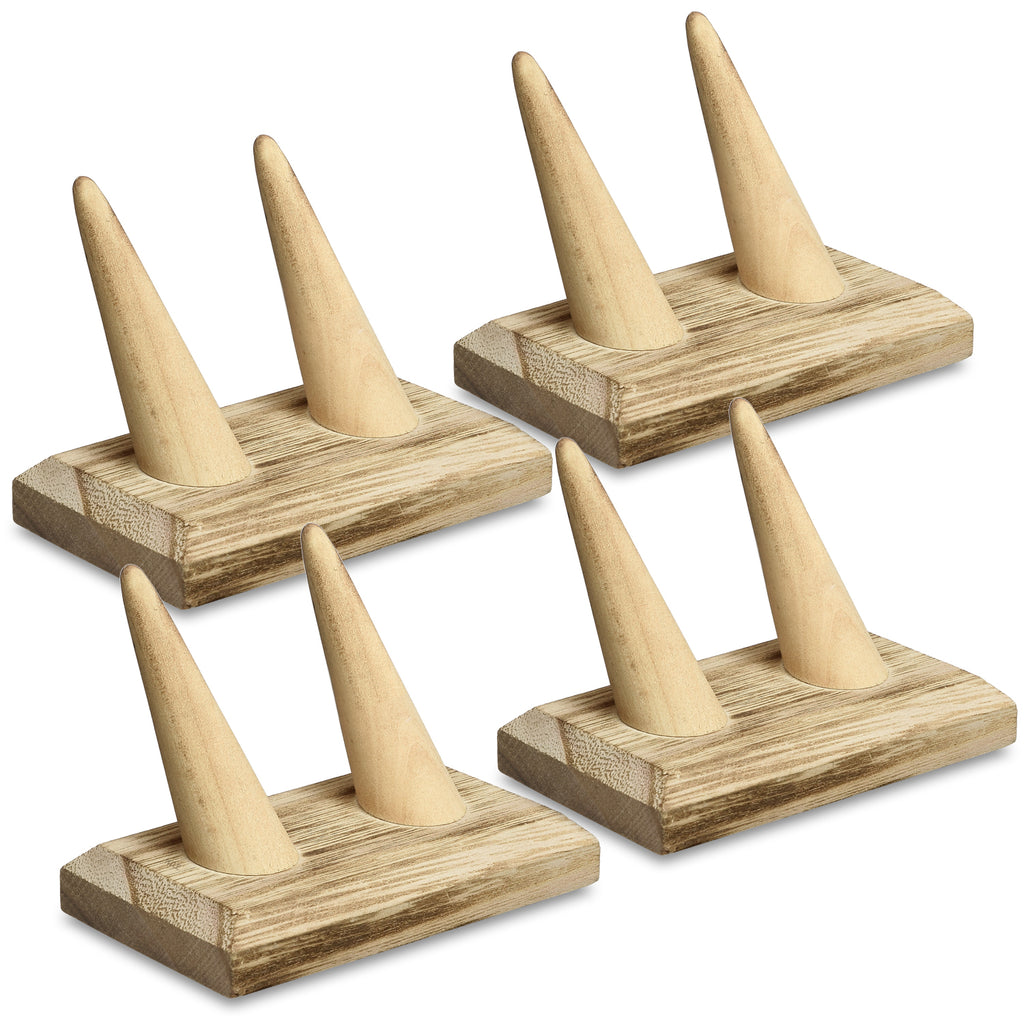 Ikee Design® 4 Pcs Set Finger Ring Stand Jewelry Display Holder 3 7/8" x 2 1/4" x 2 3/4"