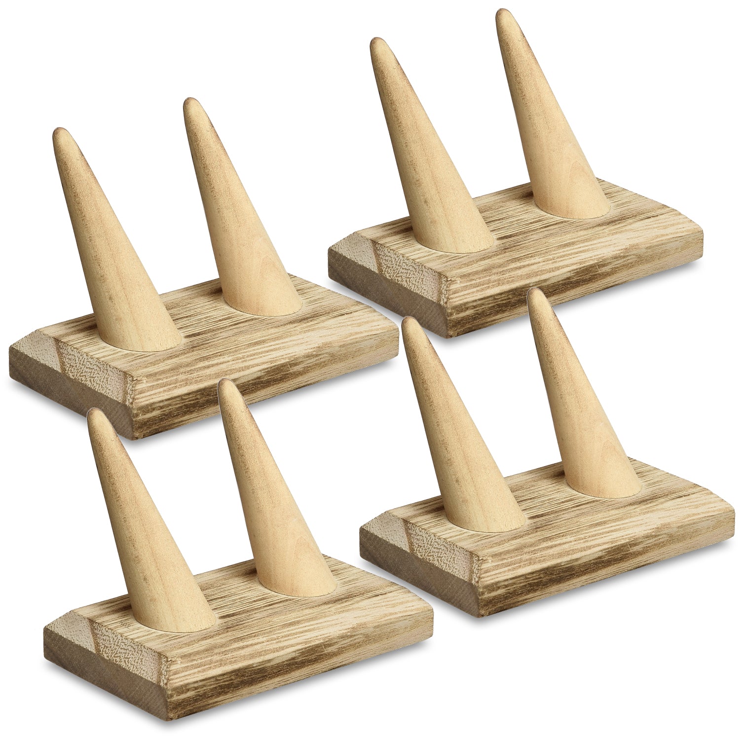 Ikee Design® 4 Pcs Set Finger Ring Stand Jewelry Display Holder 3 7/8" x 2 1/4" x 2 3/4"