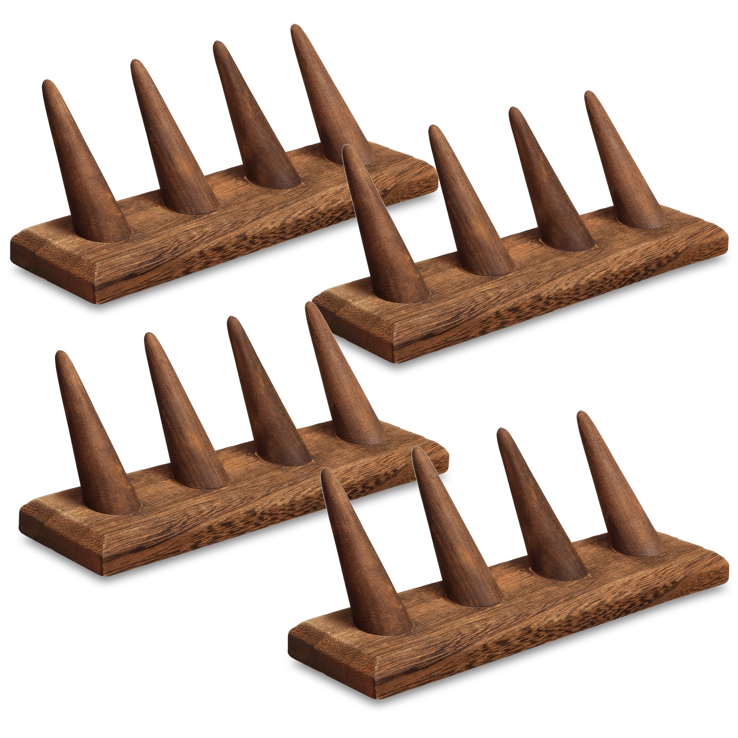 Ikee Design® 4 Pcs Set Finger Ring Stand Jewelry Display Holder 7 1/2" x 2 1/4" x 2 3/4"