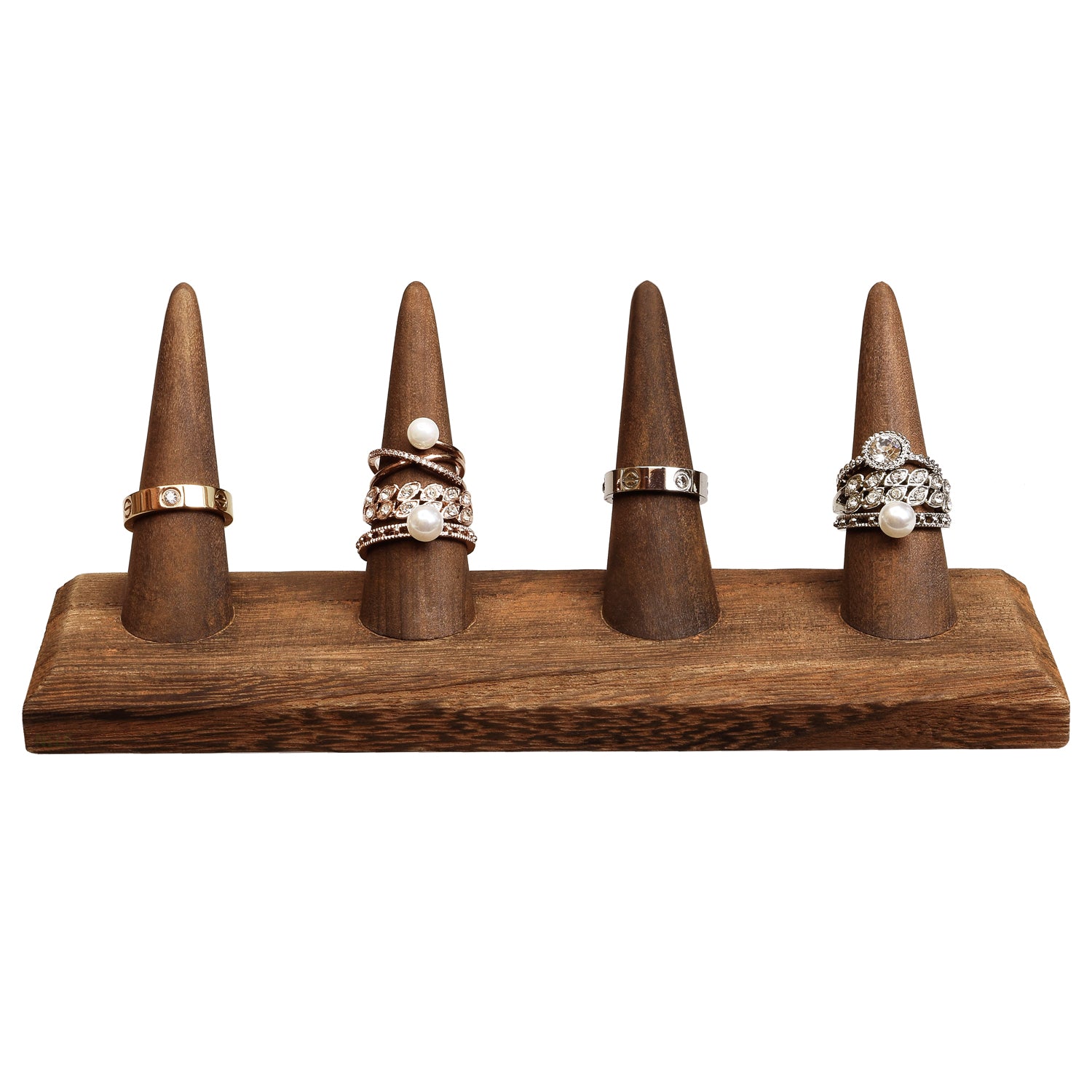 Ikee Design® 4 Pcs Set Finger Ring Stand Jewelry Display Holder 7 1/2" x 2 1/4" x 2 3/4"