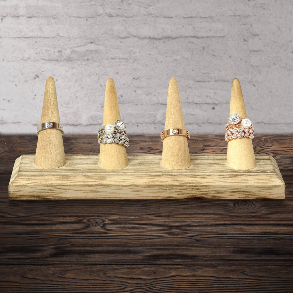 Ikee Design® 4 Pcs Set Finger Ring Stand Jewelry Display Holder 7 1/2" x 2 1/4" x 2 3/4"