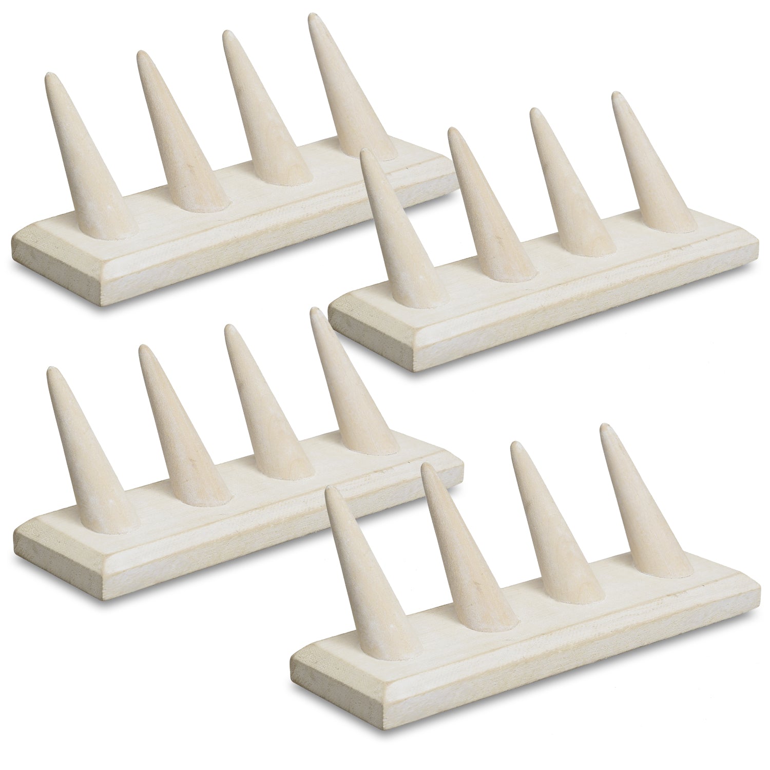 Ikee Design® 4 Pcs Set Finger Ring Stand Jewelry Display Holder 7 1/2" x 2 1/4" x 2 3/4"