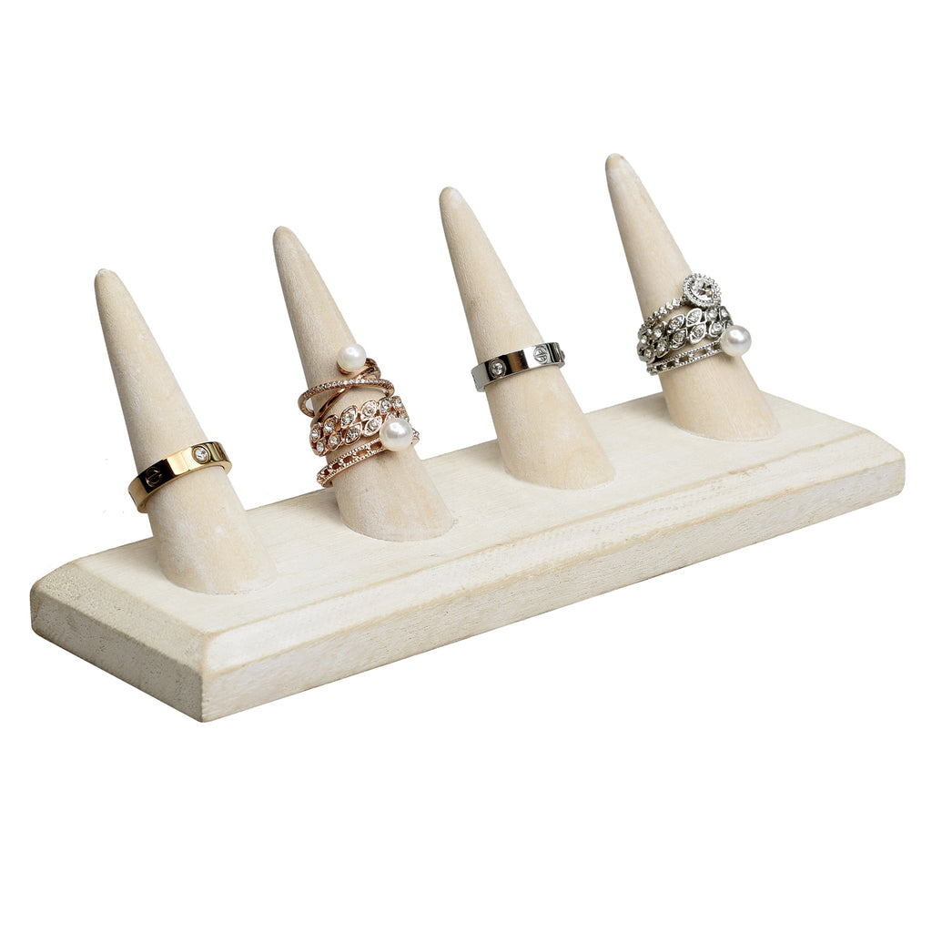Ikee Design® 4 Pcs Set Finger Ring Stand Jewelry Display Holder 7 1/2" x 2 1/4" x 2 3/4"