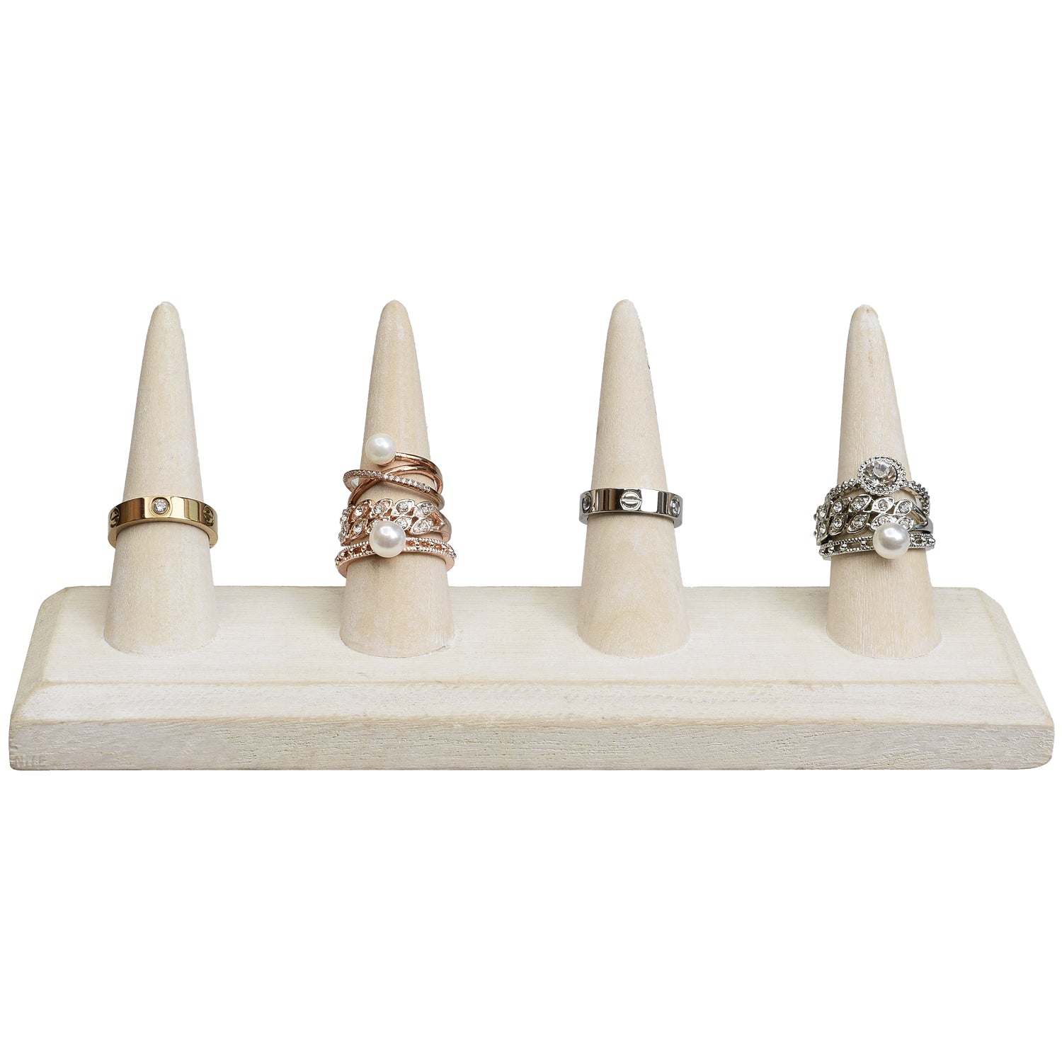 Ikee Design® 4 Pcs Set Finger Ring Stand Jewelry Display Holder 7 1/2" x 2 1/4" x 2 3/4"