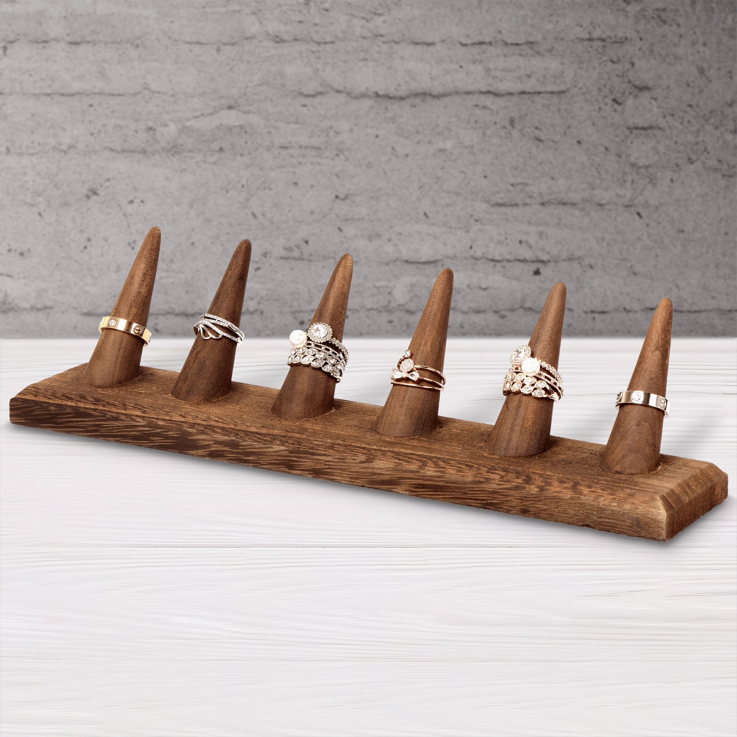 2 Pcs Set Finger Ring Stand Jewelry Display Holder 