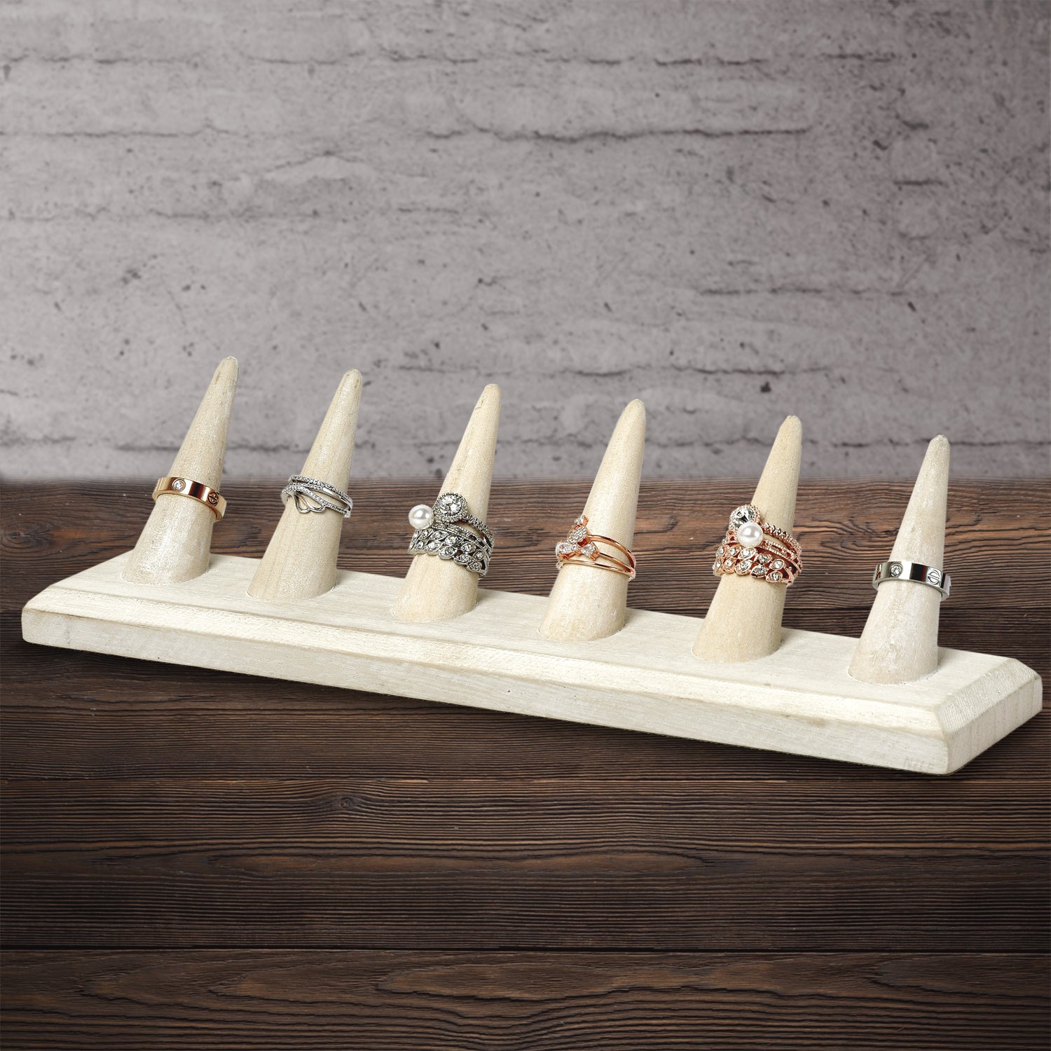 2 Pcs Set Finger Ring Stand Jewelry Display Holder 